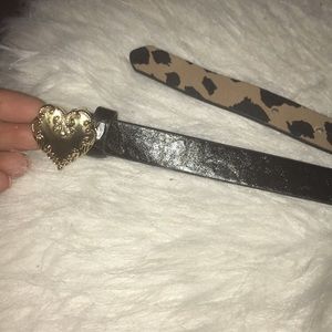 Authentic Betsy Johnson Black Heart Belt